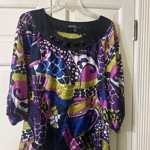 Kasper Multicolored Blouse, Size 14, Excellent Condition!!!